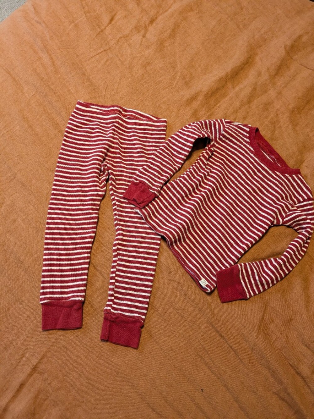 Kids Red & White Striped Pajama Set - Cozy Cotton Sleepwear